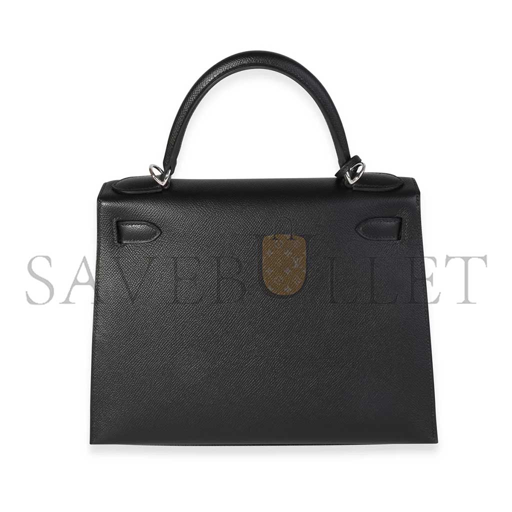 HERMÈS BLACK EPSOM SELLIER KELLY 28 (28*22*10cm)